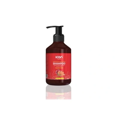 Image of Ican London Pomegranate, Honey &amp; Almond Sulphate Free Shampoo, 500ml, For Thick Curly Hair
