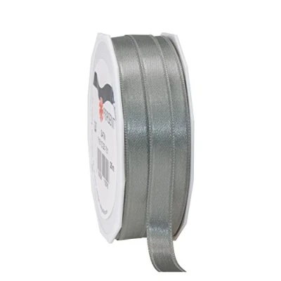 Image of C.E. Pattberg SATIN slate (grey) gift ribbon, 27 yards for Wrapping Gifts, 0.39 inches width, Ribbon Decorating &amp; Crafting, Decorative every occasion