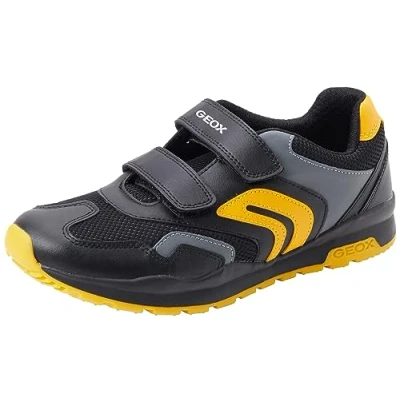 Image of Geox Childrens Unisex Pavel Trainers Junior Black Size UK 1.5 Infant