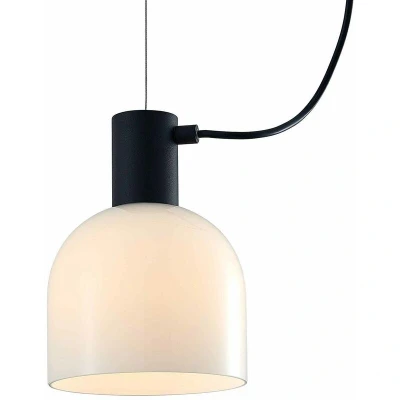 Image of Lucande Serina hanging lamp, 3 bulb, glass white