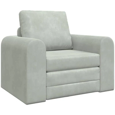 Image of vidaXL Floor Sofa Bed 2 in 1 Light Grey 98x71x83 cm Velvet