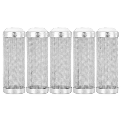 Image of 5pcs Shrimp Filter Guard Stainless Steel Aquarium Mesh Net Inlet Protection Sleeve Fish Tank Nozzle for Protecting Inhalation (16mm)