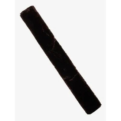 Image of LeMieux Simuwool Breastgirth Cover Super Soft Synthetic Wool Longer Length Comes To Saddle Flap Either Side Black