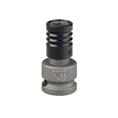 Image of KAIFNT K352 006 3/8 inch Drive to 1/4 Hex Bit Holder Socket, 3/8&quot;DR 1/4&quot;H Quick Change Impact Adapter