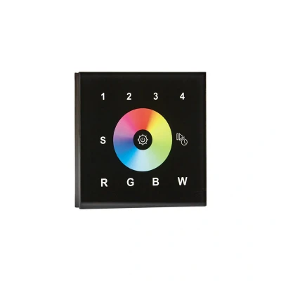 Image of Colour Change RF Smart Wall Control Black Collingwood Lighting