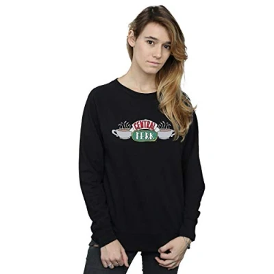 Image of Absolute Cult Friends Women&#039;s Central Perk Sketch Sweatshirt Black Large