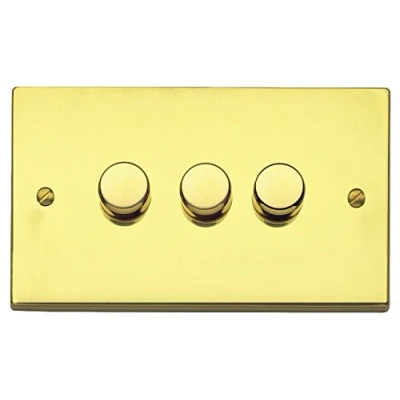 Image of MK Savoy Plus Triple Dimmer Light Switch 2G Polished Brass K5308 PBS