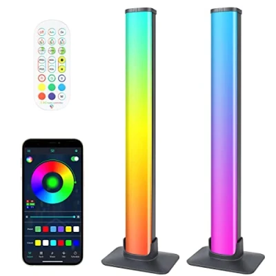 Image of LED Lightbar, 2 Pieces Smart RGB Lamp, Dimmable Ambient Light, TV Backlight, USB Powered, Music Sync, Bluetooth Gaming Lamp with App and Remote Control