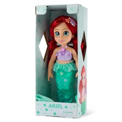 Image of Disney Store Official Ariel Doll with Toy Hair Brush, The Little Mermaid, 40.5cm / 16&quot;, Once Upon a Story Collection, Age 3+