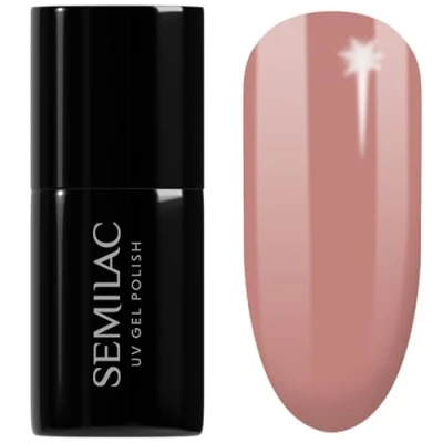 Image of SEMILAC 585 Caramel Tan Nail UV Gel Polish Long Lasting and Easy to Apply Soak off UV/Led Perfect for Home Professional Manicure Pedicure 7 ml