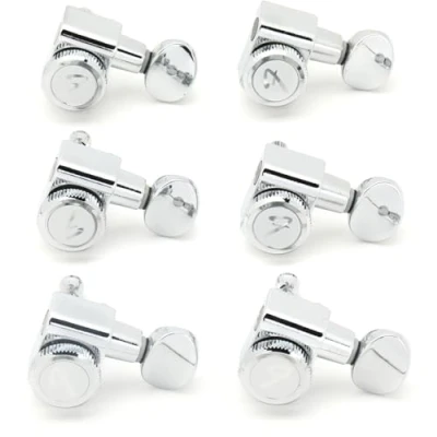 Image of Fender 990818500 Locking Stratocaster &amp; Telecaster Tuning Machines, Chrome Vintage Buttons