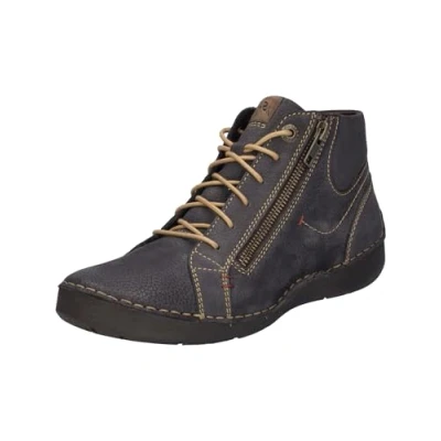 Image of Josef Seibel Fergey 67 Women&#039;s Lace Up Ankle Boots, Width G (Normal), Interchangeable Footbed, titanium, 6 UK