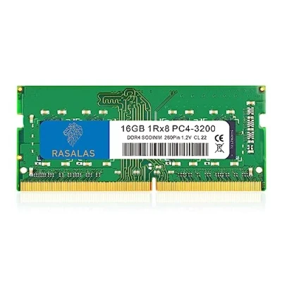 Image of RASALAS 16GB 8GB DDR4 3200MHz (DDR4 3200) PC4 25600 Non ECC Unbuffered 1.2V CL22 1Rx8 1x16GB 2133P Laptop RAM Memory