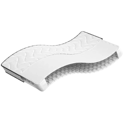 Image of vidaXL Single Bonnell Spring Mattress Medium Firm 100x200 cm Breathable Polyester Foam for Bedrooms White/Dark Grey/Black