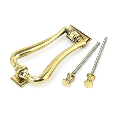 Image of From The Anvil Aged Brass Slimline Art Deco Door Knocker