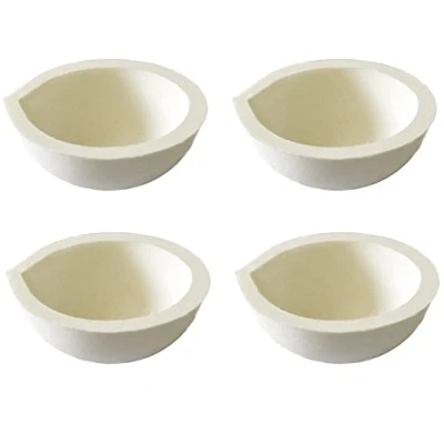 Image of LLF Ceramic Crucible Bowl Dish Cup Furnace Melting Casting Refining Gold Silver (4pcs 100g)