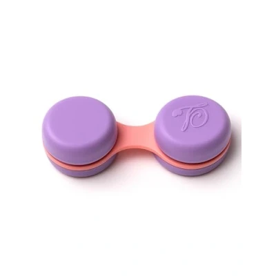Image of SPORTS WORLD VISION New Macaroon Dark Blue Contact Lens Storage/Soaking Case for Left/Right Eyes Durable, Compact, Portable and Leakproof Cases 1 Piece