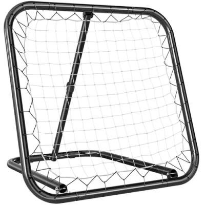 Image of HOMCOM Angle Adjustable Rebounder Net Goal Training Set Suitable For Football, Baseball, Basketball Daily Black 78L x 84W 65 75H cm