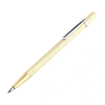 Image of FTVOGUE Pocket Carbide Tip Scriber Etching Engraving Pen Engraver Carve Scribe Tool for Glass Ceramic Metal Sheet(Gold)