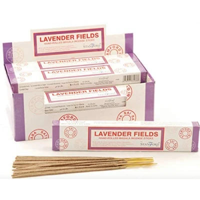 Image of Stamford Lavender Field Masala Incense, 15 Sticks x 12 Packs