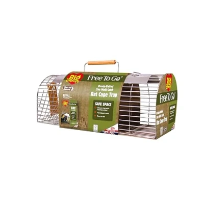 Image of The Big Cheese Ready Baited Multi Catch Rat Cage Trap Poison Free Welfare Friendly British Grain Safe Around Children and Pets Monitor Infestations Self Setting