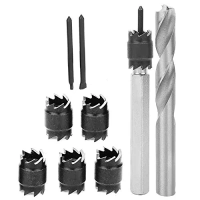 Image of Spot Weld Drill Set, 9Pcs Cutter Set Bit High Speed Steel Welding Drilling Tool Fittings