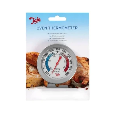 Image of Tala Stainless Steel Oven Thermometer, 2 Inch Wide Easy to Read dial, Celsius and Fahrenheit Markings