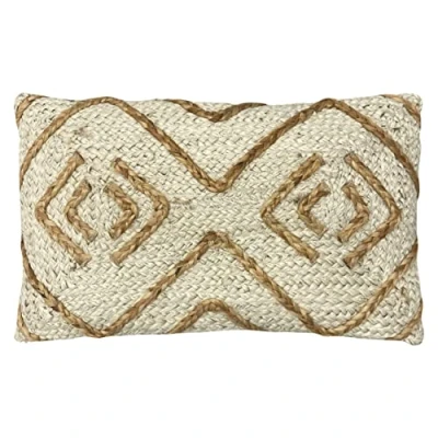 Image of furn. Mynu Braided Jute Feather Filled Cushion Natural One Size