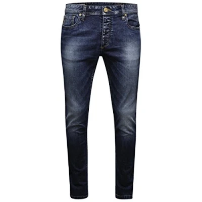 Image of Jack and Jones Men&#039;s Tim Original Slim Jeans, Blue (Blue Denim), 36W x 34L