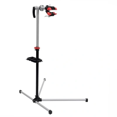 Image of HOMCOM Bike Repair Stand Workstation, Bicycle Maintenance Workstand, Height Adjustable, with Tool Tray &amp; 360 Rotating Adjustable Clamp for Home Mechanic Workshop