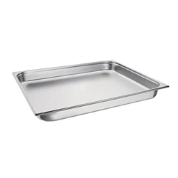 Image of Vogue Stainless Steel 2/1 Gastronorm Tray 65mm
