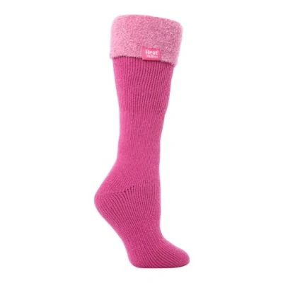 Image of HEAT HOLDERS Ladies Winter Thermal Boot Socks in 4 colours 8 UK 37 42 eur (4 UK, Mulberry Pink)