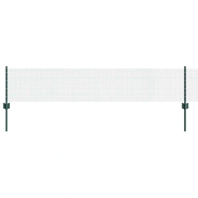 Image of vidaXL Welded Wire Fence with 11 U Posts Green 0.4x25 m Steel