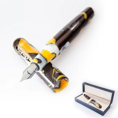 Image of Conklin All American Stub Nib Fountain Pen Yellowstone