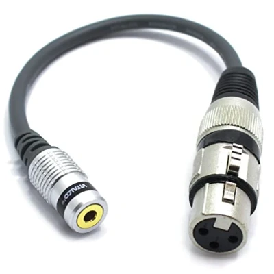Image of VITALCO XLR Female to 3.5 Mini Jack TRS Adapter 1/8 3.5mm AUX 3 Pin Microphone Audio Cable