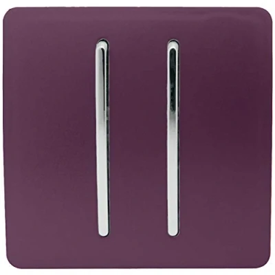 Image of Trendi 2 Gang Way 10 Amp Rocker Chrome Light Switch