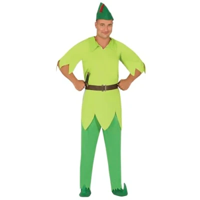 Image of FIESTAS GUIRCA Green Archer costume for men