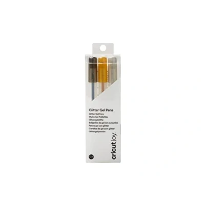 Image of Cricut 2008070 Joy Glitter Gel Pens 0.8, Black/Gold/Silver (3 ct)