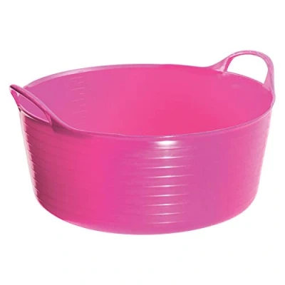 Image of Perry Equestrian No.7119 Flexi Fill Shallow Tubs/Trugs 15 Litre Capacity, Pink