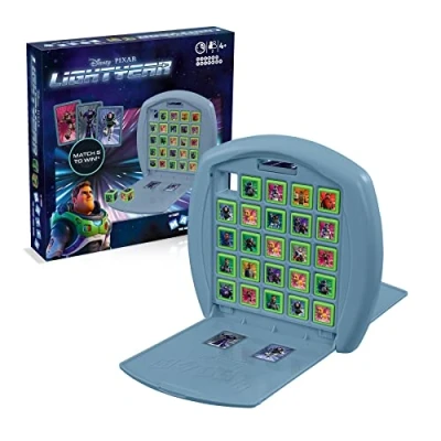 Image of Top Trumps Disney Pixar Lightyear Match Board Game, Play with Izzy, Mo, Zurg, Sox the Cat and Buzz himself, Educational strategy game for ages 4 up