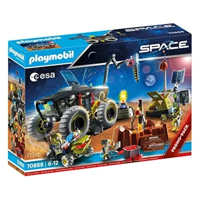 Image of Playmobil 70888 space Mars Expedition with Lights and Sound effects, experience for little explorers, educational toy, fun imaginative role play, playset suitable children ages 6+