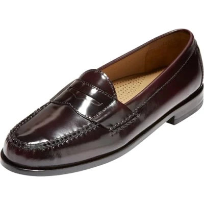 Image of Cole Haan Men&#039;s Pinch Penny Slip On Loafer, Burgundy, 8 UK