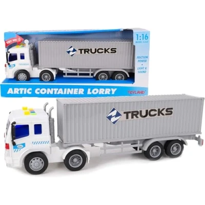Image of Toyland® 40cm Artic Container Lorry Toy With Lights &amp; Sound Boys Play Vehicle Toys