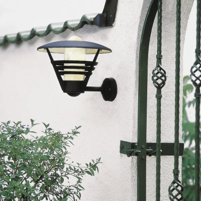 Image of Gemini Outdoor Classic Lantern Wall Light Matt Black, IP23