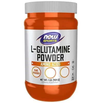 Image of Now Foods L Glutamine, 454g Vegan Powder, Amino Acid, Lab Tested, Vegetarian, Gluten Free, Soy GMO Free