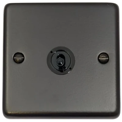 Image of Matt Black Toggle Switch (1 Gang) CFB281