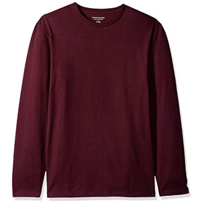 Image of Amazon Essentials Men&#039;s Regular Fit Long Sleeve T Shirt, Burgundy, M