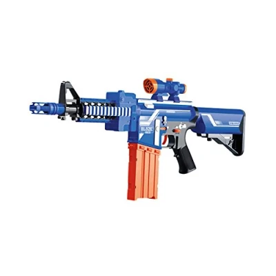 Image of KIDS TOY BLAZE STORM M4 ASSAULT RIFLE ELECTRONIC PLASTIC FOAM DART PLAY GUN