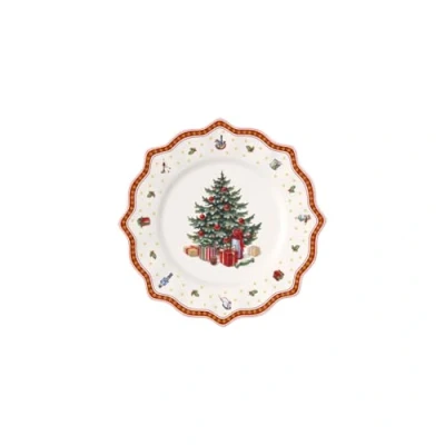 Image of Villeroy &amp; Boch Toy&#039;s Delight Buffet Plate 35 cm White/Red, Microwave Safe, Large, Dinner Plate, Christmas Xmas, Tableware, Dinnerware, Premium Porcelain