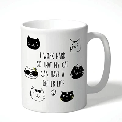 Image of Wanky Candles cat Mug, Lover Gift for I Work Hard so That My can Have a Better Life CMUG146